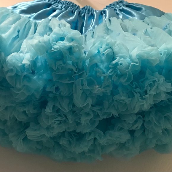 Aqua Pettiskirt chiffon tutu - Picture 3 of 5